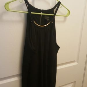 Sleeveless black top